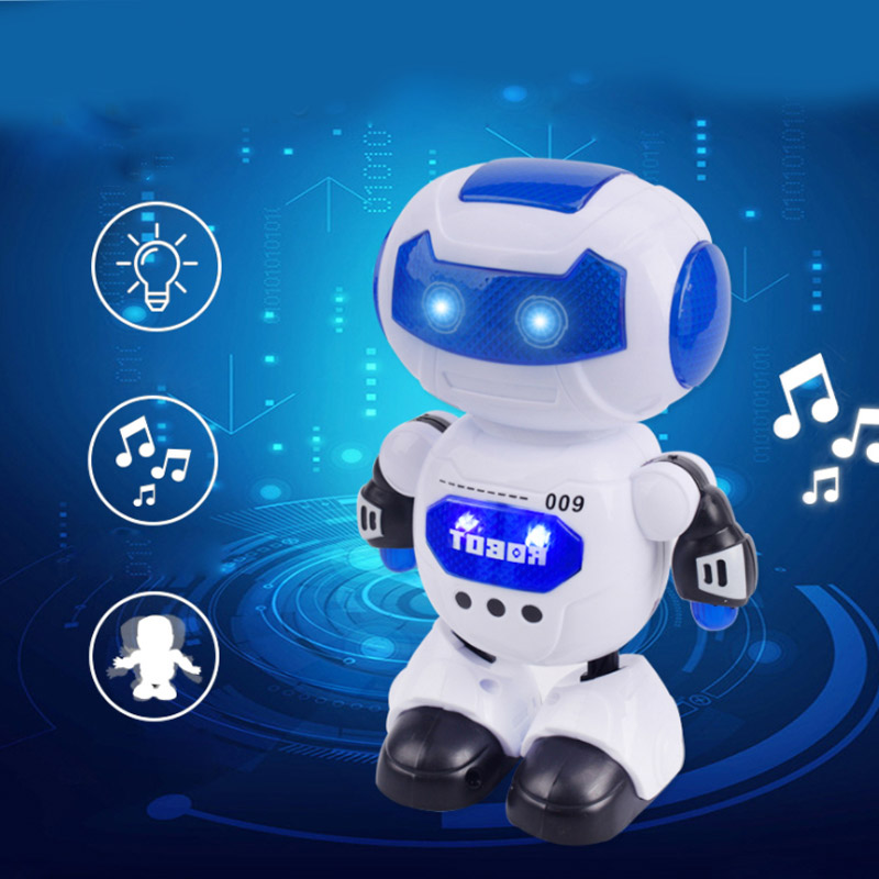 최고의 크리스마스 선물 교육 B/O 로봇 소리와 led 빛 뜨거운 판매 재미 있은 춤 로봇 wiht 빛과 음악